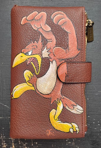 Handbemaltes lederwallet - handbemaltes,