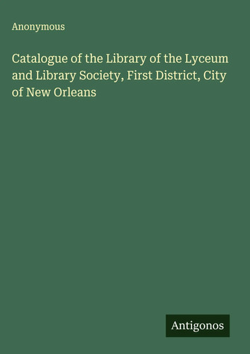 Anonymous catalogue of - |,