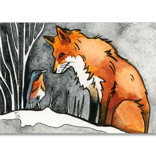Aceo miniaturkunst original - miniaturkunst,