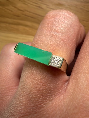 Ring 585 gold 14k grüner - ring,