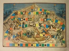 altes Spielbrett altes Spiel Gesellschaftsspiel Allez Hopp Zirkus DDR