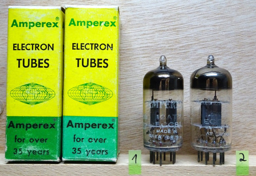 Pair amperex ecc81 mullard - amperex,