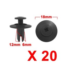 20x Plastik Niete