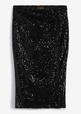 Paillettenrock in Wickeloptik