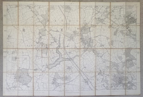 Original 1883 antike - , karte