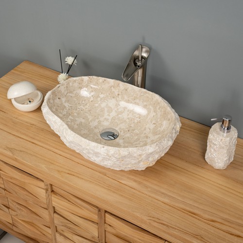 Marmor waschbecken creme cm - waschbecken,