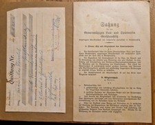 1.Satzung Bau- und Sparverein Großbauchlitz 1924 Döbeln