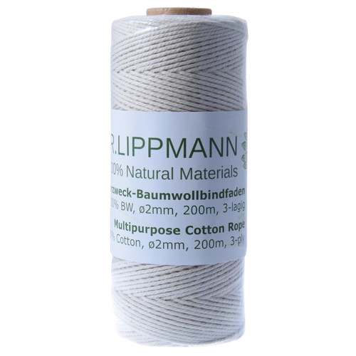 Makramee garn 2mm 200m premium - garn,