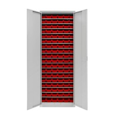 ADB Werkzeugschrank Werkstattschrank Metallschrank mit 108 Sichtlagerkästen