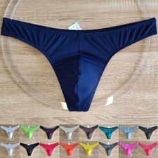 Herren string uni gemustert - string,
