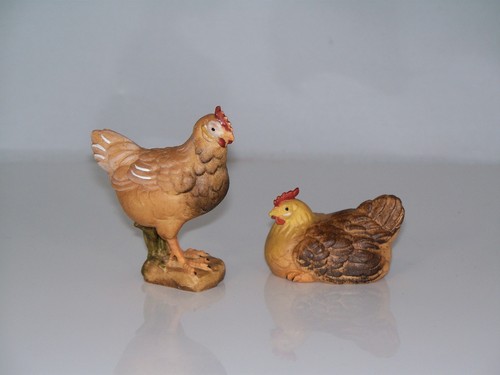Holz krippen figuren hennen - krippen, 2