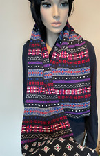 s.Oliver Schal Norweger schwarz blau rot Winter warm unisex fancy Weihnachten