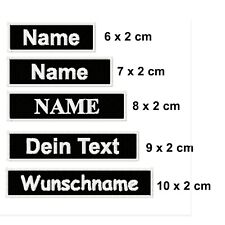 Namensschild Aufnäher Patch