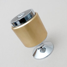 Maruman T34 Japan Feuerzeug Tischfeuerzeug Gas Metall Chrom Tulpenfuß 60er