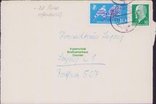 B-17880 Brief DDR 1964 Portobetrug Olympia Eishockey Spendenmarke unbeanstandet