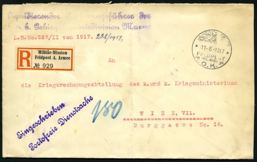 Türkei 1917 feldpost - tÜrkei, mil
