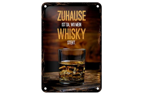 Blechschild spruch zuhause ist - blechschild,