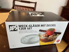 APS Weck-Gläser Deckel 12er Set Sturzform 80 ml 5,5 cm hoch NEU OVP