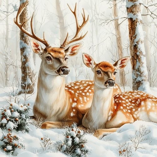 Deko bild hirsche rehe - deko,