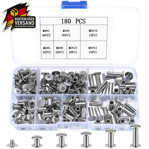 180 stück buchschrauben set - 180,