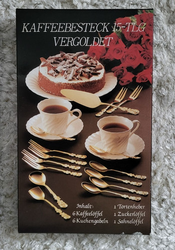 Kaffeebesteck vergoldet