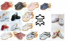 ECHT Damen Herren Clogs Leder