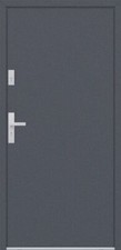 Aluminium-Stahl Nebeneingangstür "BELIN" 68 mm Anthrazit Eisenglimmer
