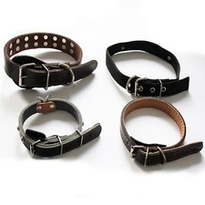Hundehalsband Leder Textil