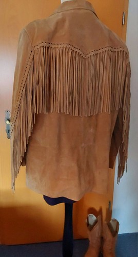 Western fransen lederjacke - fransen-,