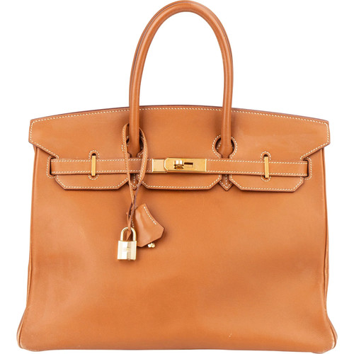 Hermès brun vache natural - vache,