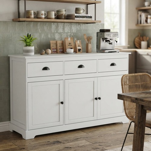 Schickes weißes sideboard mit - schickes,