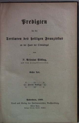 Predigten für die tertiaren - für,