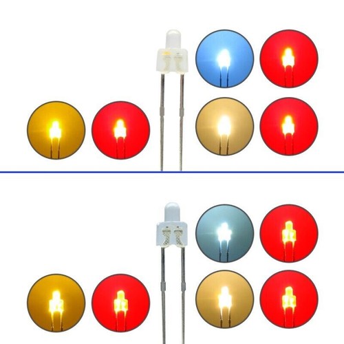 Duo led 2mm bicolor leds - duo, 2pin