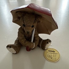 Gilde Teddybären mit Schirm handgemalt Sammler Bär 