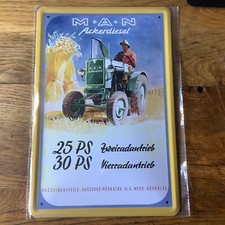 Blechschild Schild 20x30 MAN AS Schlepper Ackerdiesel 25 50 PS Traktor, BildPK5