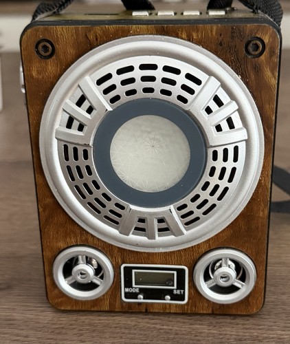 Retro radio holzoptik aux - holzoptik, aux-in