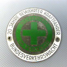 alte Auto Plakette Emblem Bundesverkehrswacht 20 Jahre bewährter Kraftfahrer