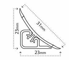 Abschlussleiste Küchenarbeitsplatte 23x23mm Weichsockelleiste Arbeitsplatte