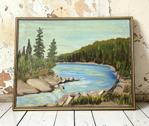 Vintage ölgemälde landschaft - vintage,