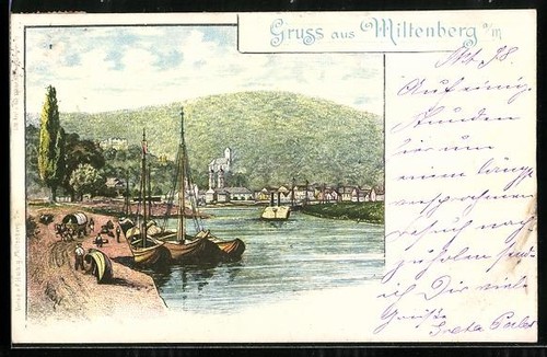 Lithographie miltenberg m - lithographie,