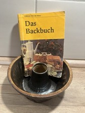 Alte Backform Steingut  Klein  + Backbuch aus alten Zeiten - DDR