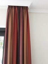 Seitenschals Gardinen mit Kräuselband 4 Stück Fensterdekorationen, gestreift