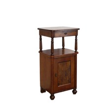 Nachttisch Nachtschrank Nachtkonsole antik verschiedene Hölzer H:87 cm -11683-
