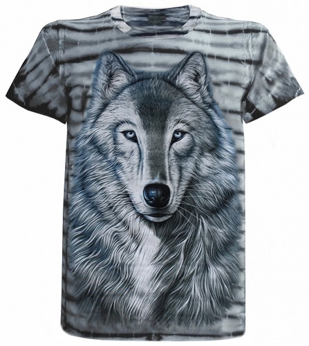 Shirt wolf wolfskopf batik - wolfskopf,