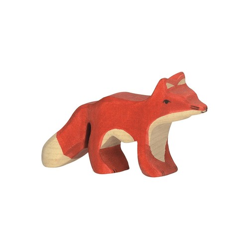 Holztiger fuchs aus holz - fuchs,