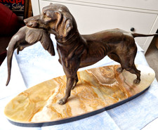 Figur Jagdhund mit Fasan auf