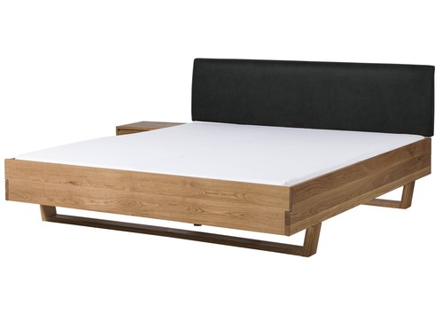 Massivholzbett mit nachttisch - massivholzbett,