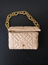 Biege Zara Handtasche gesteppt