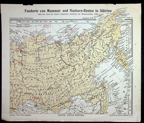 Petermann 1910 map rhinoceros - 1910,