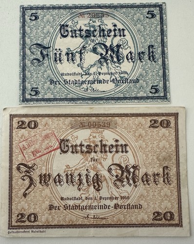 Mark banknoten notgeld - &,